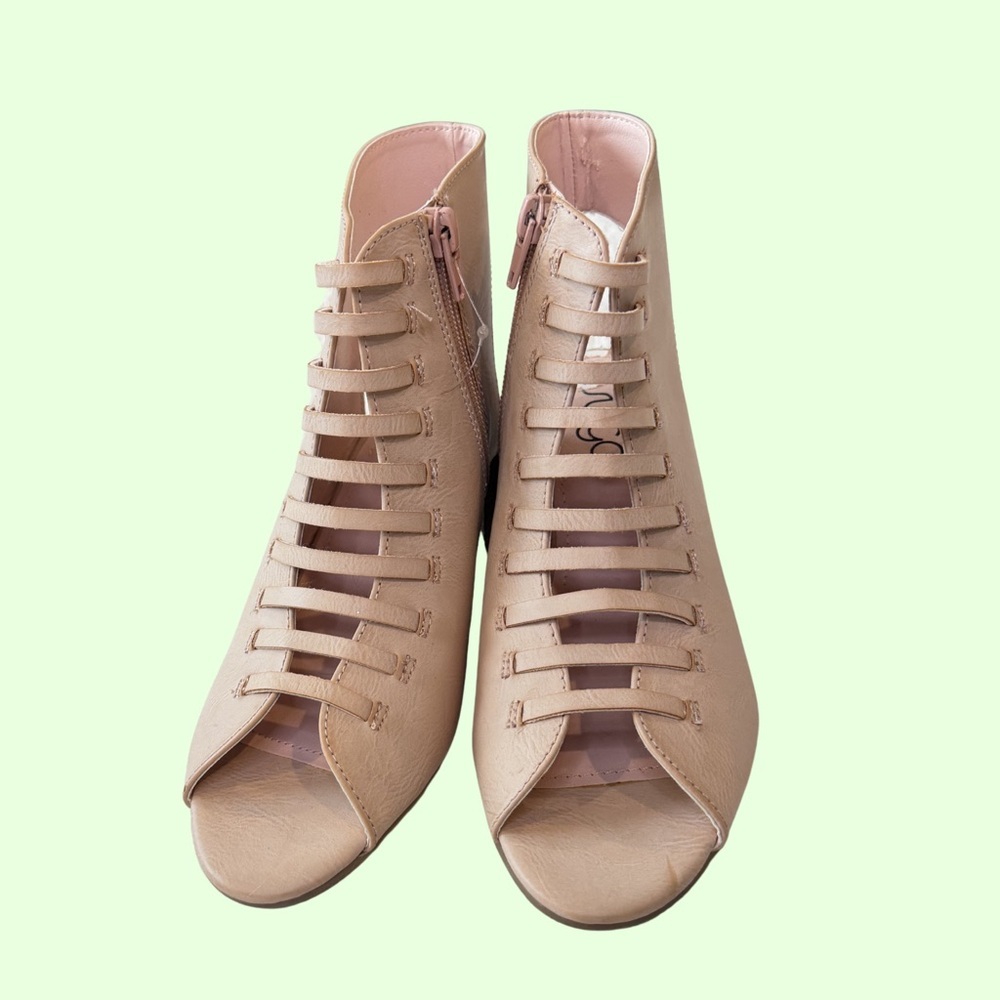 Sugar Blush Strappy Heeled Boots